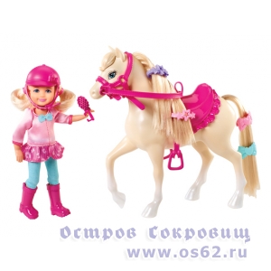  Кукла 8412X Челси Серия Барби и сестры в сказке о пони с пони Barbie