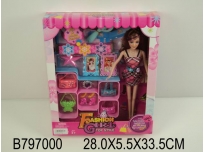  Кукла JX900-79 с гардеробом и аксессуарами в коробке 28*5,5*33,5см
