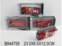  Машина 89596 Пожарная, со светом, на батарейках, в коробке 23*6,5*12см
