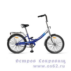  Велосипед 20 2074 ВМЗС Топ Гир 12,6д.Compact 50 1ск.син/сереб.,обода AL складной