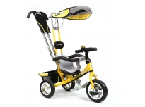  Велосипед GT5547 LEXX Trike 3-кол.пласт.кол.10/8, тяга, упр.ручка, страхов.обод., памперс, рюкзак, желт