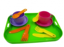  Набор детской посуды "Минутка" с подносом на 2 персоны