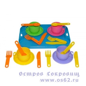  Набор детской посуды "Минутка" с подносом на 4 персоны