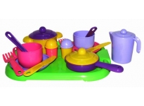  Набор детской посуды "Хозяюшка" с подносом на 2 персоны