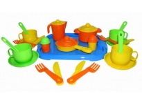  Набор детской посуды "Хозяюшка" с подносом на 4 персоны