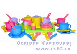  Набор детской посуды "Хозяюшка" с подносом на 6 персон