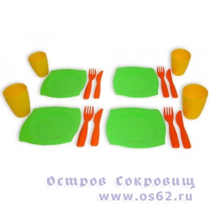  Набор детской посуды столовый на 4 персоны